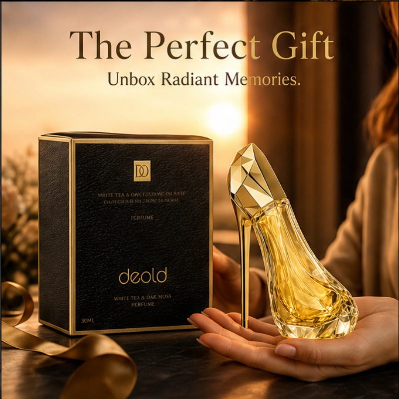 Perfume High Fragrance - Luxurious golden high-heeled shoe-shaped women's perfume