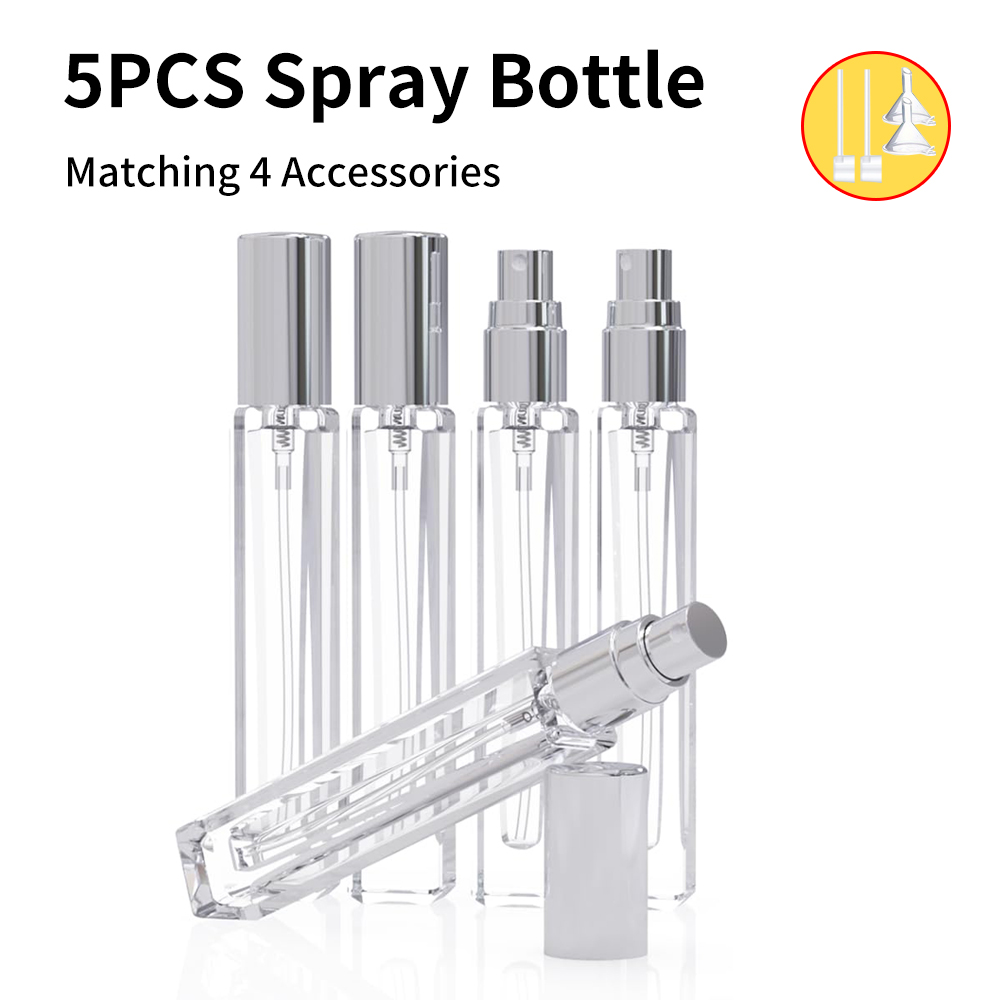 Perfume Fragrance Booster - 5-Piece Cologne Atomizer Empty, 10ML Mini