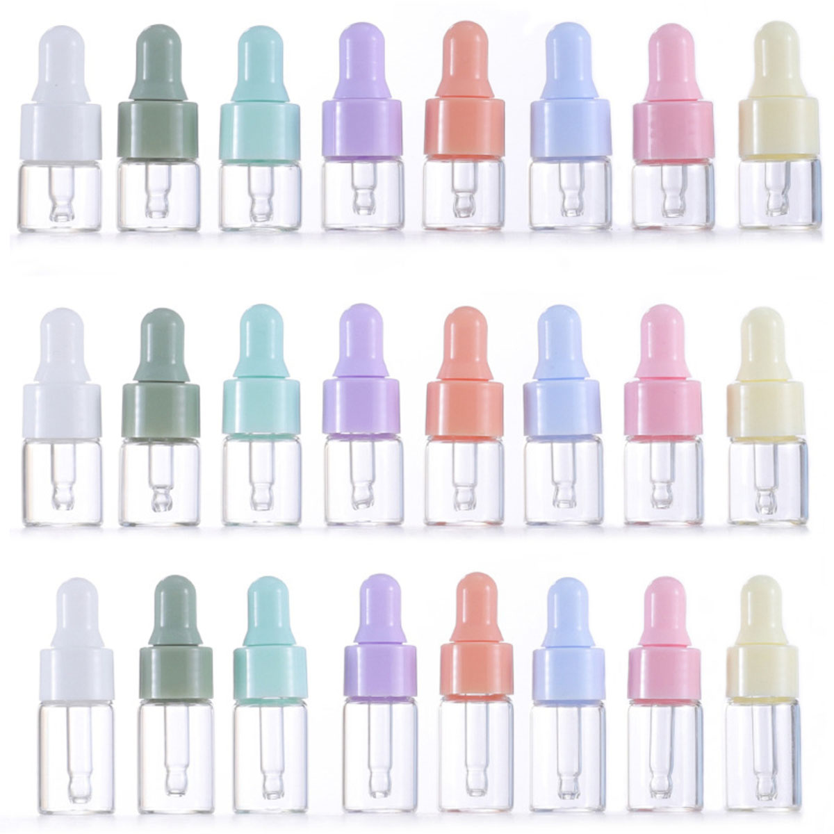 Perfume Fragrance Booster - 8x 1/2/3/5ml Clear Glass Dropper Bottles