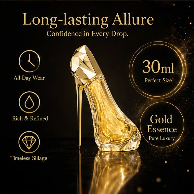 Luxurious golden high-heeled s - Perfume High Fragrance review and price