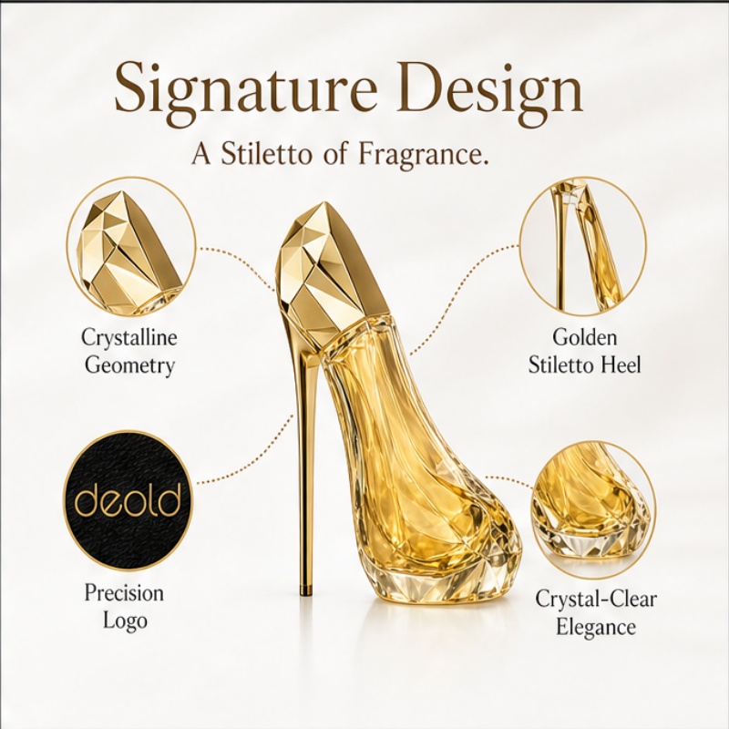 Luxurious golden high-heeled s - Perfume High Fragrance review and price