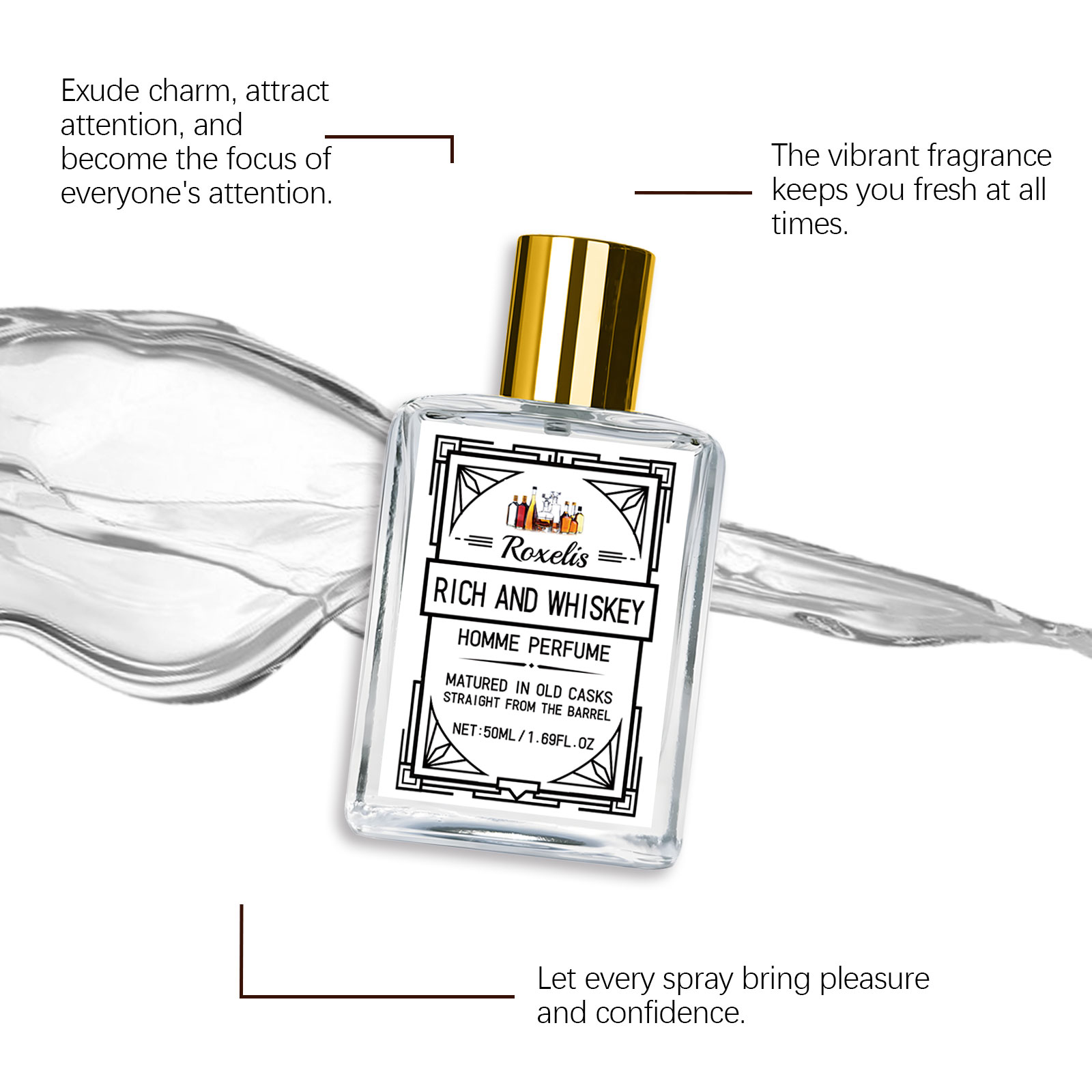 Roxelis 50ml Charm Whisky Men' - Perfume Alcohol Fragrance review and price